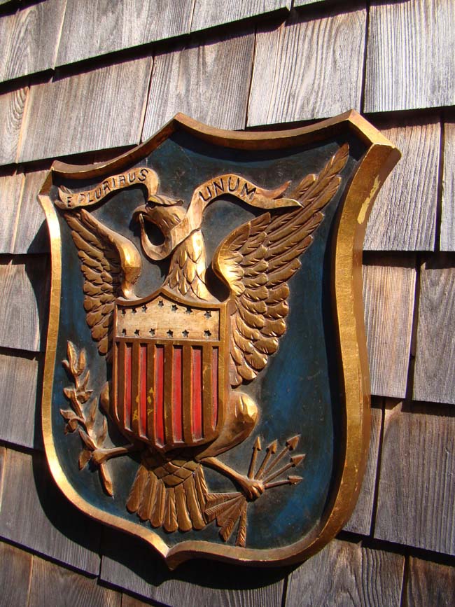 A fine relief carved American eagle plaque called the "Williamsburg" made circa 1950 — image 2